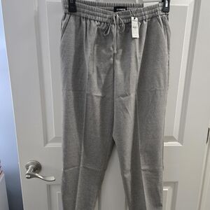 Express Womens Gray High Rise Drawstring Dress Pants Trousers Size Small